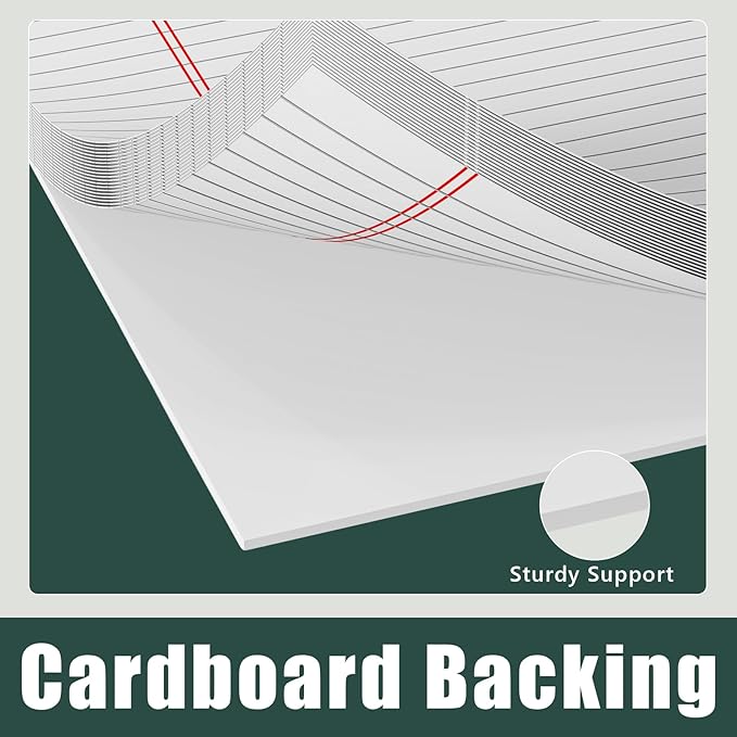 12 Pack Legal Pads 8.5 x 11 Basic Note Pads 8.5 x 11 - Premium Quality 21lb Paper Lined Notepad - Wide Ruled Writing Pads Perfect for Writing and Note-Taking - 30 Sheets per Pad