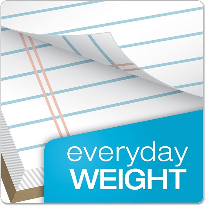 Tops 7573 Perforated Everyday Writing Legal Pad, 8.5 x 14 Inch, White, 12 Count (Pack of 1)