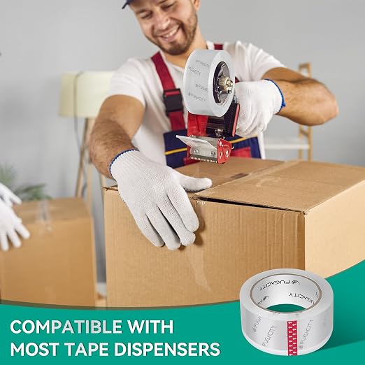 FugaCity 36 Rolls Clear Packing Tape 1.88 in W 65 Yards L,Total 2340 Yards | 2.7 Mil Thick Heavy Duty Packaging Tape for Moving Sealing, Moving Supplies