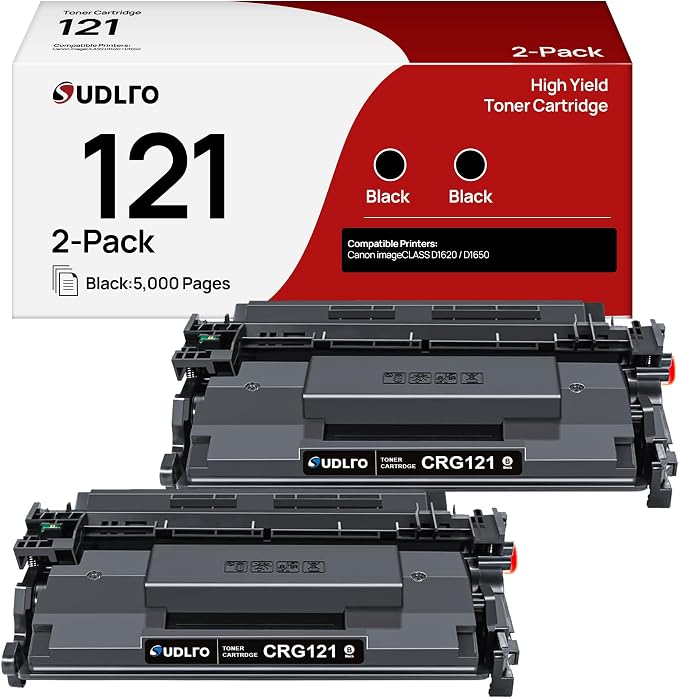 121 Toner Cartridge for Canon 121 Black Toner Cartridge CRG-121 CRG121 CRG 121 Toner for Canon imageCLASS D1620 D1650 1620 1650 Printer (2 Black) | CRG 121 Toner for Canon imageCLASS D1620 D1650 1620 1650 Printer (2 Black)