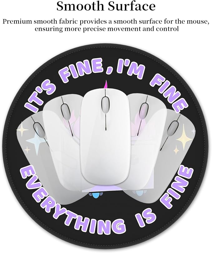 Hancynir 2Pcs Dumpster on Fire Mouse Pad, Funny Mousepad for Desk 8.6 in | Mouse Mat for Computer, Non-Slip Rubber Base, Office Desk Decor, Gifts for Work Coworker Teacher, 8.6 Inch, Stitched Edges