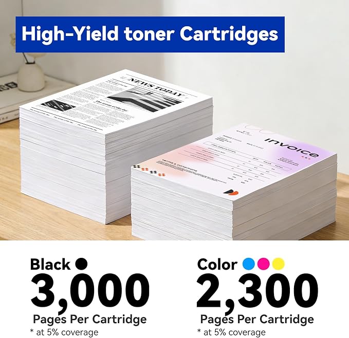 TN227 TN-227BK/C/M/Y Toner Cartridge TN-227 TN 223 227 4 Pack High Yield | Replacement for Brother TN-223BK/C/M/Y TN223 MFC-L3770CDW HL-L3270CDW HL-L3290CDW MFC-L3750CDW HL-L3210CW MFC-L3710CW