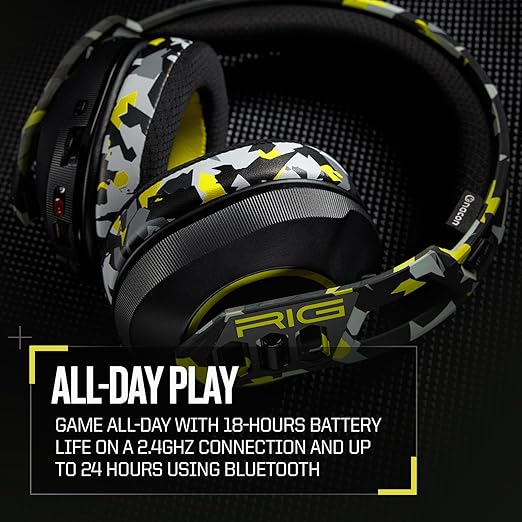 RIG 600 PRO HS Dual Wireless Multiplatform Gaming Headset with 2.4GHz/Bluetooth for PlayStation PS4, PS5, Nintendo Switch, Switch 2, PC, USB, Steam Deck, Android, iPhone - Acid Camo