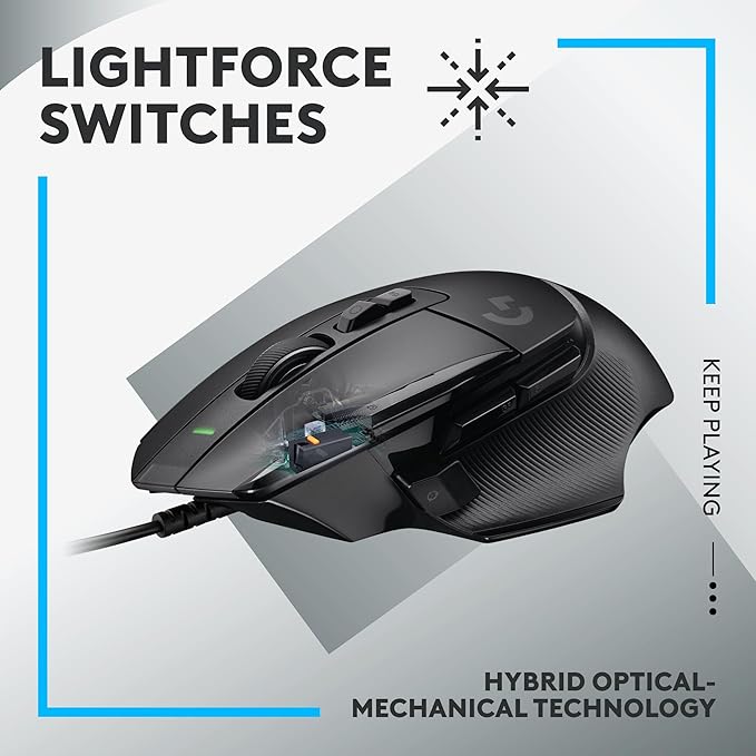 Logitech G502 X Wired Gaming Mouse + 10th Anniversary Mousepad Bundle - Black