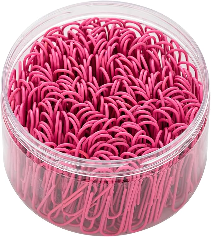 Jumbo Paper Clips, 2 Inch Large Paper Clip, 300 pcs Paperclips, Pink