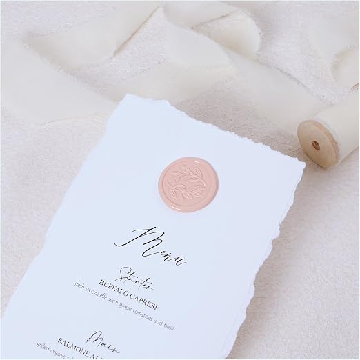 UNIQOOO Blush Pink Sealing Wax Sticks for Wax Seal Stamp - Perfect for Wedding Invitations, Cards Envelopes, Snail Mails, Wine Packages, Christmas Gift Ideas, Pack of 8