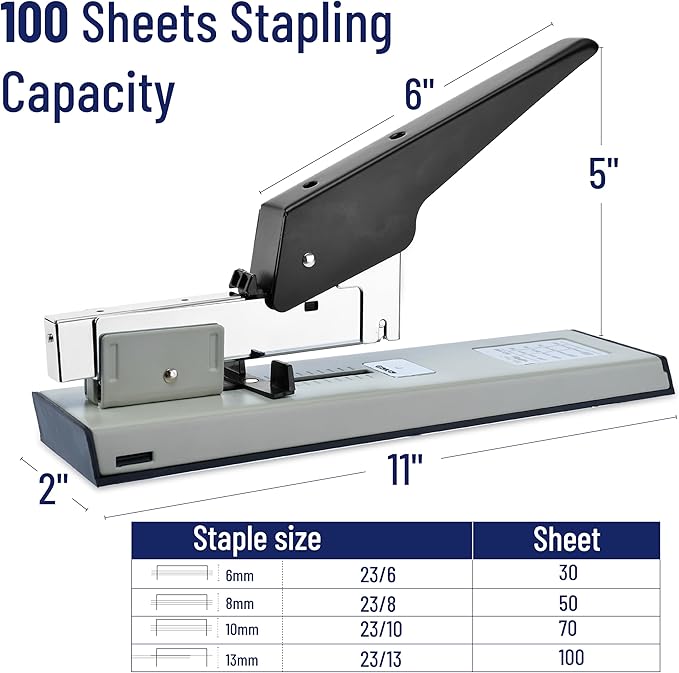 Mr. Pen Heavy Duty Stapler - 1000 Staples, 100 Sheet High Capacity