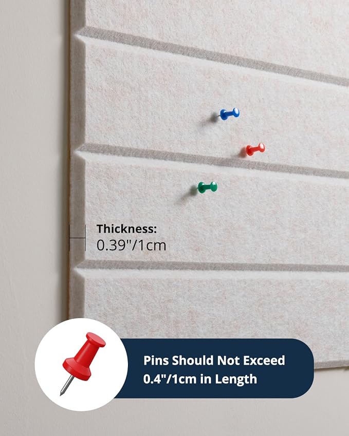 Cork Board, 48"x36" Felt Bulletin Board with Self Adhesive Camel | Cork Boards for Office, 12 Pack Pin Boards For Walls, Use in Bedroom Home Classroom Decor