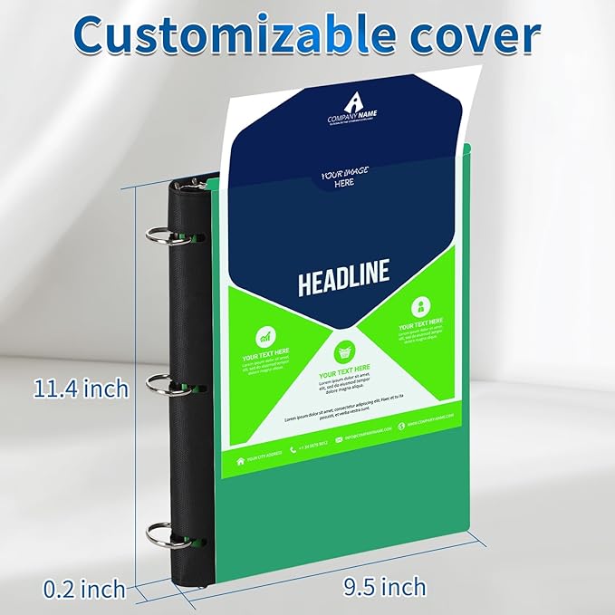 360° Pivotable 3 Ring Binder, Soft 1 inch Binders 3 Ring, Flexible Thin Soft Three Ring Binder Fits 8.5" x 11", for Home, School and Office-Black