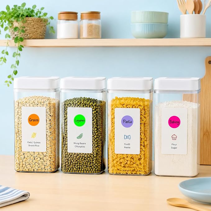 3/4 Inch Color Coding Label Stickers,2000PCS Circle Inventory Sticky Dots Sticker (Fluorescent Green/Fluorescent Pink/Lavender/Orange)