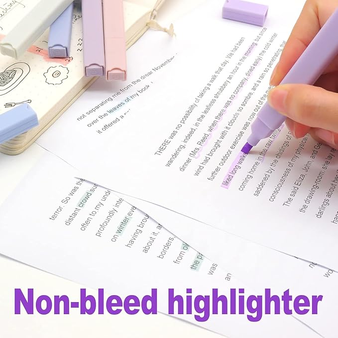 12 Bible Highlighters, Aesthetic Highlighter, Pastel Highlighters Assorted Colors, Bible Highlighter and Pens No Bleed, Bi-ble Study Supplies, Aesthetic School Supplies