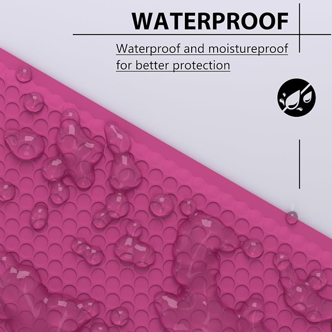 8.5x11 Inch Bubble Mailer 40 Pack, Waterproof Padded Envelopes with Strong Self-Seal Adhesive, Cushioning Shipping Bags with Bright Color for Small Business - Rose Red