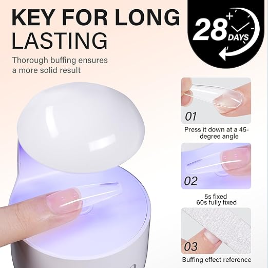 AILLSA Solid Gel Nail Glue for Nail Tips Strong Nail Glue for Press Ons Professional Fake Acrylic Soft Nails Glue U V Lamp Curing Needed - Long Lasting 15g / 0.5fl.oz