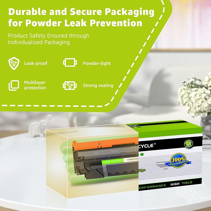 greencycle 072H CRG072H Toner Cartridge Compatible for Canon 072H Toner CRG072H CRG-072H 072 CRG072 for ImageCLASS MF284dw MF287dw MF280 LBP170 LBP172dw MF289dw Printer (1 Pack)
