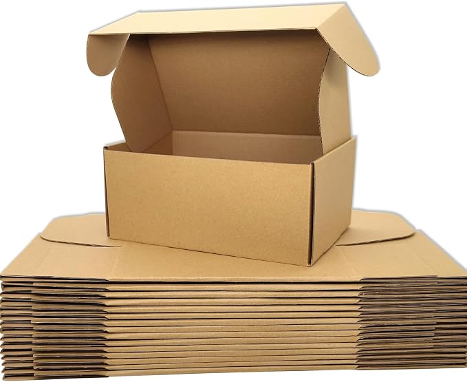9x6x3 Shipping Boxes Set of 30, Brown Mailer Corrugated Cardboard Box | for Packaging, Literature, Packing, Mailing, Storage, Small Business, Moving, Gift, Supplies, Quick Fold, Tab Locking