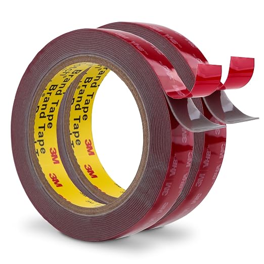 3M Double Sided Tape Heavy Duty 0.75" x 15.4Ft 2 Pack Grey | Foam Tape Mounting Tape Waterproof for Indoor Outdoor Home Office Car Decor
