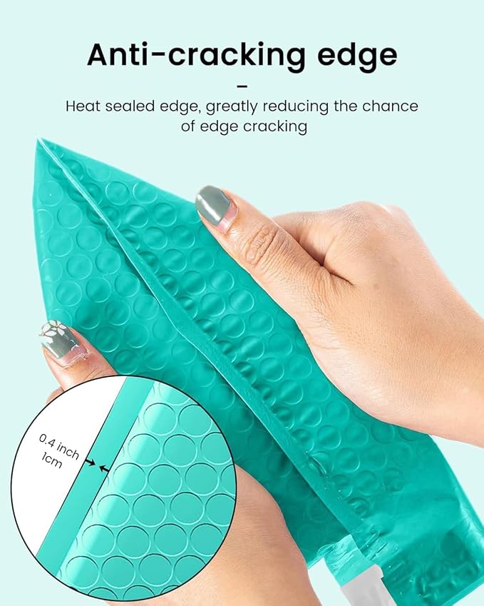 GSSUSA Teal Bubble Mailers 6x10 Small Padded Envelopes 1000 Pack Self-Seal | Usable Size 6x9, Strong Adhesion, Waterproof Opaque Shipping Bags, Teal, Small Business Packaging, Mailing Supplies, #000