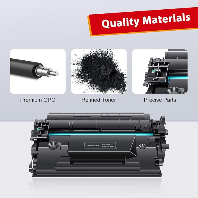 121 Black Toner Cartridge Compatible Replacement for 121 CRG121 CRG-121 High Yield Replacement Work for imageCLASS D1620 D1650 1620 1650 Printer (Black, 2 Pack)