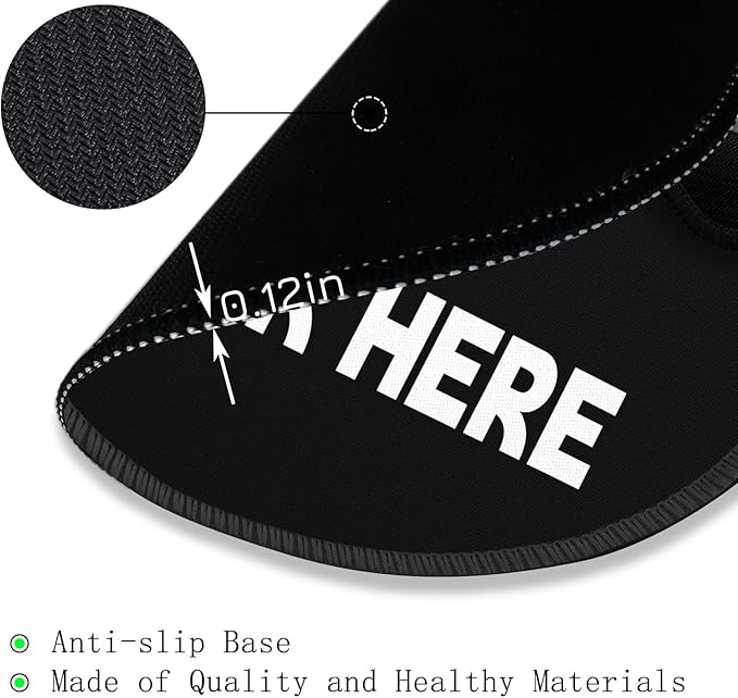 Gctriki Funny Round Mouse Pad I Don't Know I Just Work Here - 8.6 Inch Non-Slip Rubber Base Premium Mouse Mat for Computer Laptop, Office Desk Accessories Decor, Gift for Coworker Boss, Black White