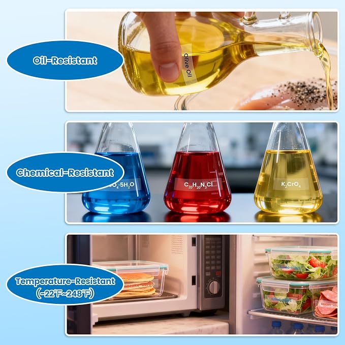 5-PK Replace for DYMO Label Maker Refills Clear Colored Set 1/2 Inch x 23Ft | Gold/Blue/Red/Black/White on Clear Compatible with DYMO D1 Label Tape Cartridges Clear for LabelManager160 210D 280 360D 420P