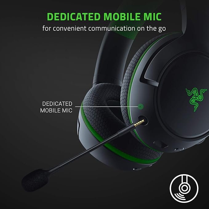 Wireless Xbox Gaming Headset: Razer Kaira Pro with Titanium Drivers & Supercardioid Mic - Black