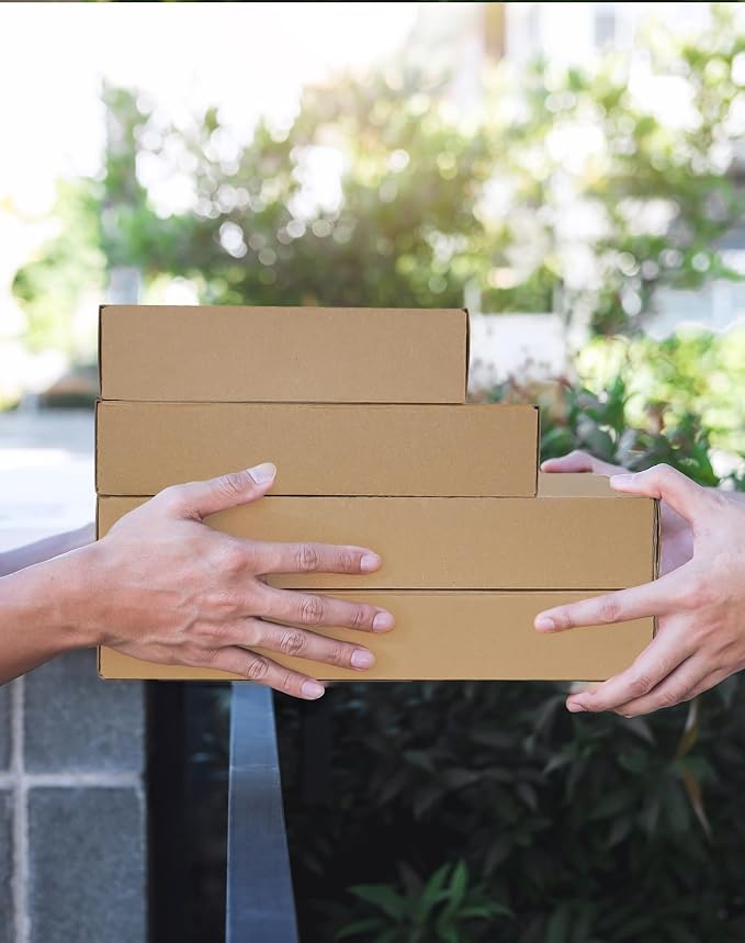 40 Pack Small Shipping Boxes, 10x8x2 Inch Brown Cardboard Boxes for Small Business
