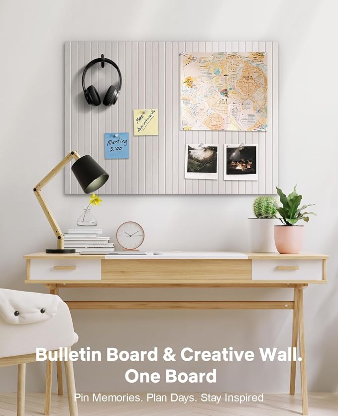 48" x 36" Large Cork Bulletin Board Tiles, Peel and Stick Felt Wall Panels for Vision, Message Center, Picture and Prayer Board for Office, Dorm, Room and Desk Decor(Oatmeal)
