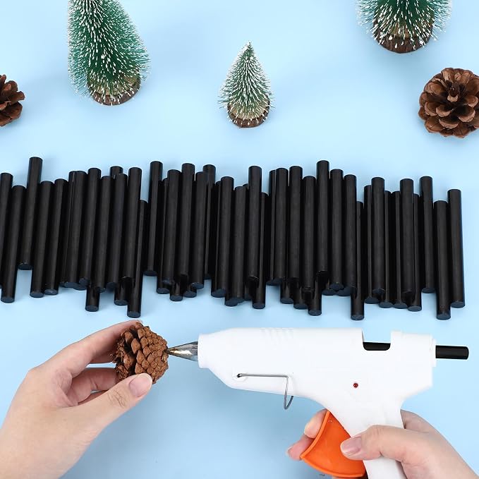 72 Pack Black Hot Glue Sticks, 4" x 0.43" Black Glue Sticks for Craft, DIY, Decoration, Car Dent Repair, Gluing Project, Sealing, All Temp