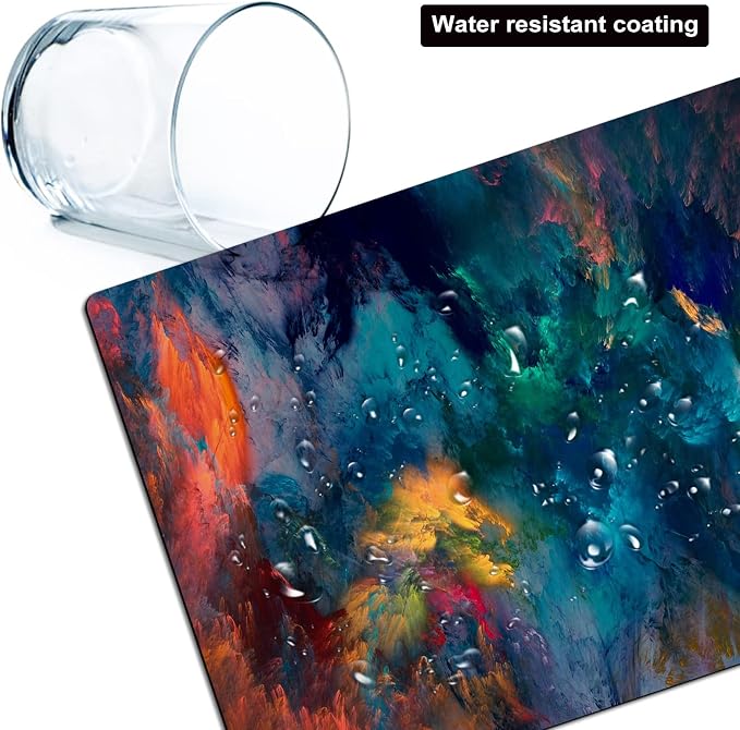 Small Mouse Pad Cute, Mini Mouse Pads for Wireless Mouse and Laptop, Travel Mousepads with Designs - Color Splash/Colorful Clouds, Portable Mousepad with Non-Slip Rubber Base - 5.5 x 7 in