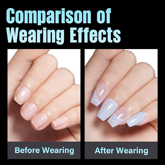 TOMICCA Short Coffin Nail Tips,240Pcs Soft Acrylic Nail Tips Full Cover,Gel Nails Tips Half Matte Press on Nails Clear Fake Nails Extension Tips for Salon DIY 12Sizes