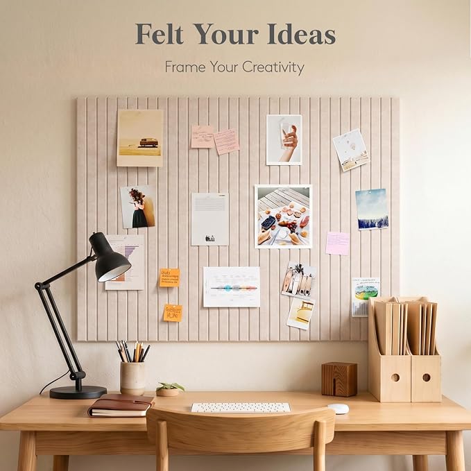 Lifewit Large Felt Bulletin Board, 9 Pack Cork Board Alternative for Walls, 36"x 24" Total Size with Self-Adhesive, Message Board Pin Board with 40 Pushpins for Office Decor, Home, Classroom, Sage