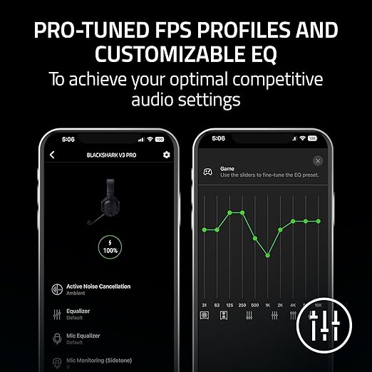 Razer BlackShark V3 Pro Wireless ANC Gaming Headset for Xbox: Full Band Mic - 50mm Drivers - 2.4 GHz, Bluetooth, USB, 3.5mm - Works with PC, Mac, PS5, Nintendo Switch - Long Battery Life - Black