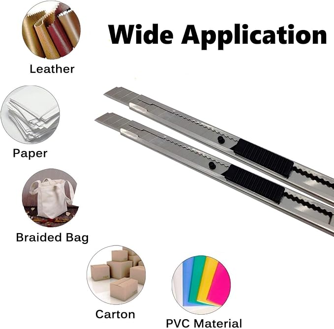 9mm Snap Off Utility Knife 5 Pack High Hardness Retractable Box Cutters with Snap Off Blades,Art Craft Hobby Cutter 9mm Knife for Home Office Workstation