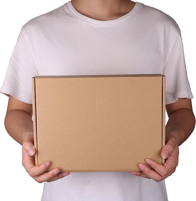 11x8x2 inch Shipping Boxes Set of 6 Brown, Inner Size 10.6x7.6x1.6 inch Cardboard Box Mailers for Small Business Packaging Mailing or Gift Wrapping Giving