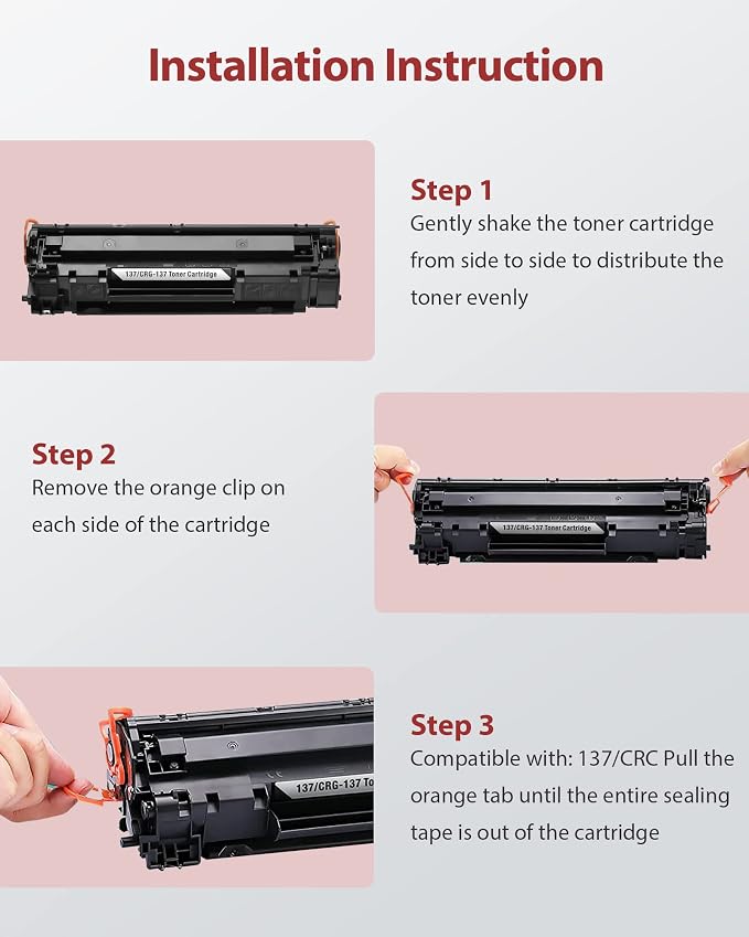 AOLIBE 137 Compatible Black Toner Cartridge Replacement for Canon 137 Toner Cartridge, Use for MF232w, MF242dw, MF212w, MF216n, MF217w, MF244dw, MF247dw, MF249dw, MF227dw Printers, 2-Pack
