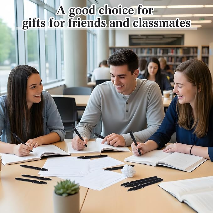 Epakh Gel Pens, 10 Pcs 0.5mm Quick Dry Black Ink Fine Point Smooth Writing Pens High End Series Retractable Aesthetic Ballpoint for Office School Supplies Women Men Gifts (Black,Classic)