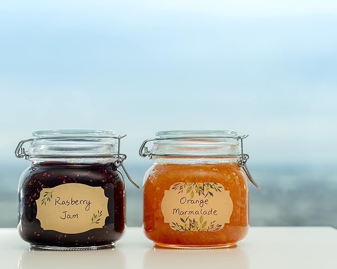 MONEST (250pc/Roll) 3"x2" Floral Pantry Labels | Mason Jar & Bottle Labels