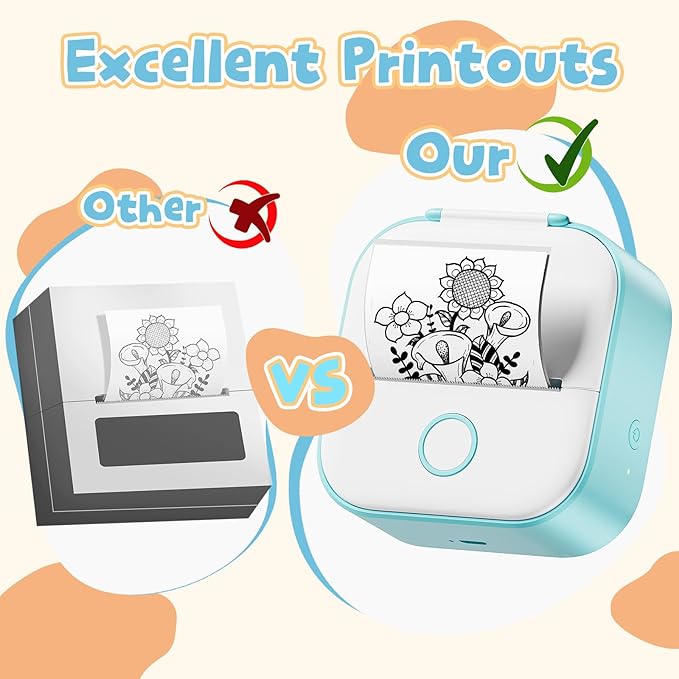 Phomemo Sticker Paper- for T02/T02Pro/Q02E/M02X/Y02C/Q02 Mini Printer, White Thermal Sticker for Study Notes, Photo, DIY, Stickers, Image Time 2 Years, Black on White Sticky Paper, 50mm x3.5m, 3 Rolls