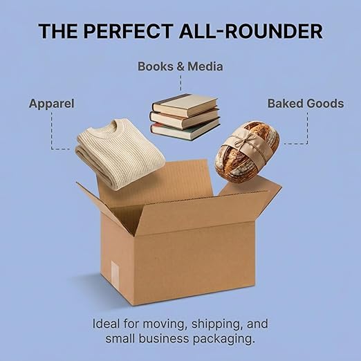 BOX USA Small Shipping Boxes 12"L x 8"W x 6"H (25-Pack) - Corrugated Cardboard Box for Moving, Mailing, Packing, Packaging and Storage