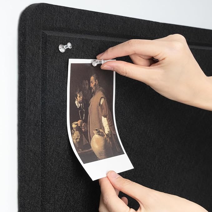Felt Bulletin Board 60x36 inches, Decorative Pin Board for Home & Office | Cork Board Alternative for Wall with Push Pins, Display Mood Board for Photos, Notes & Reminders
