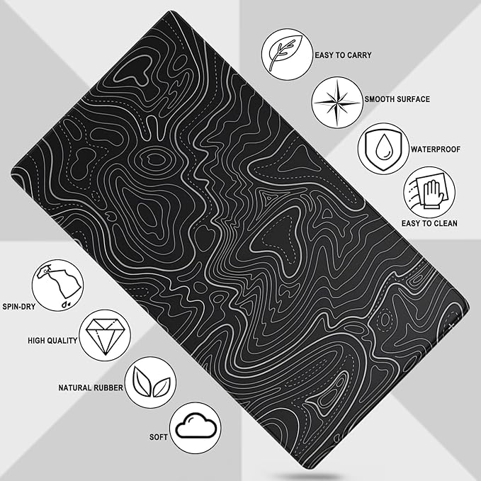 Large Gaming Mouse Pad, Waterproof Extra Large Mousepad with Stitched Edges | Mouse Pad Gaming, 31.5" x 15.7" Non-Slip Rubber Base Office Extended Big Long Keyboard Pad for Office Gamer Home XXL