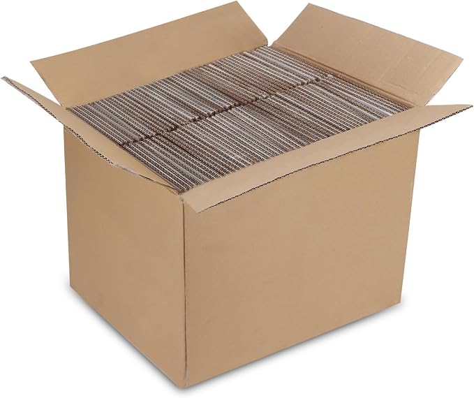 HORLIMER 40 Pack 5x5x5 Shipping Boxes, White Corrugated Cardboard Box for Mailing, Packaging, Small Business