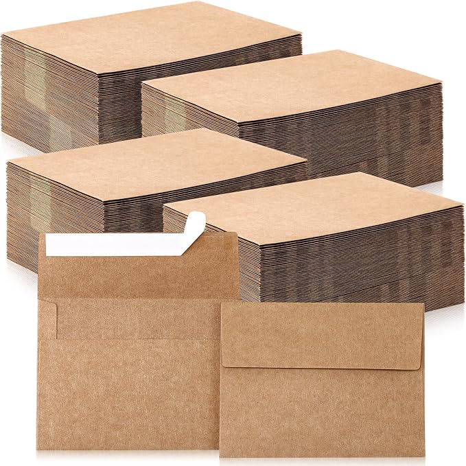 Fainne 1200 Pack Kraft Envelopes for Invitation, 120 GSM,A2, 4.375 X 5.75 in