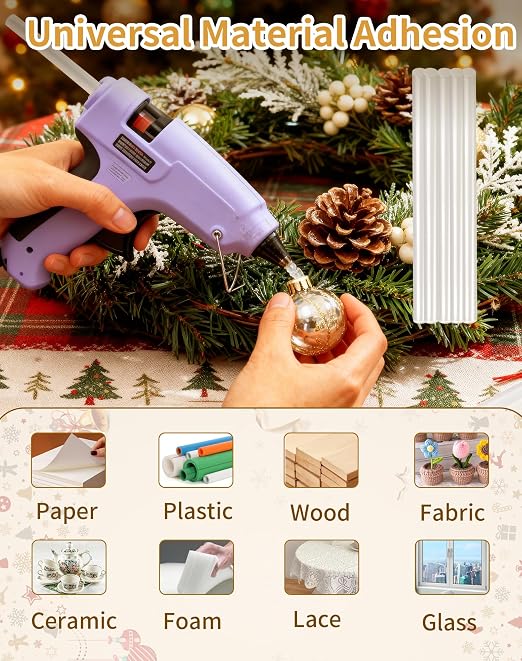 Mini Size Hot Glue Sticks,5.9'' x 0.27" Clear Glue Gun Sticks(50 Pcs) | Perfect for Mini Size Hot Glue Gun,Easily Create and Bond Crafts on Wood,Plastic,Glass,Flowers,Fabrics,Foam,Jewellery
