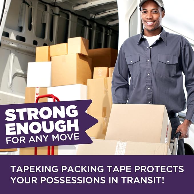 Tape King Clear Packing Tape Ultra Thick | 60 Yards Per Roll (12 Rolls) | 2 Inch Wide Heavy Duty Packing Tape 3.2mil Strong Adhesive for Moving Boxes, Shipping Cartons & Sealing (720 Yards)
