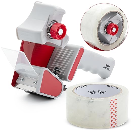 Mr. Pen Packing Tape Dispenser Gun 2-Inch, 4 Pack with 4 Rolls Clear Tape Gun for Packaging Boxes and Moving