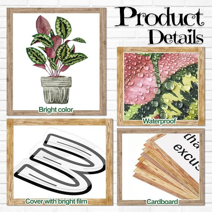 Qilery Classroom Bulletin Board Set, Greenery Bookshelf Decor | Plant Motivational Classroom Decorations, Reading Library Bulletin Board Cutouts for Back to School Teacher Wall Decor