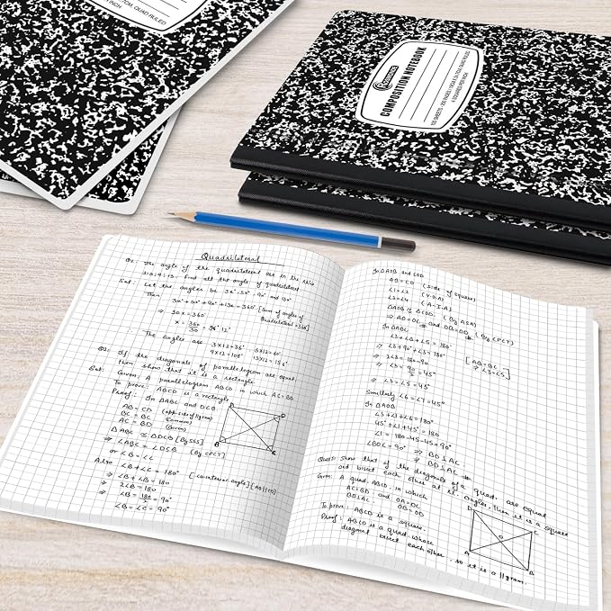 5000 Pack (Pallet) Composition Notebooks Bulk, Quad Ruled Bulk | Composition Notebooks Bulk, Quad Ruled, 100 Sheets (200 Pages), Bulk Purchasing for School Districts, 4-7 Days Transit