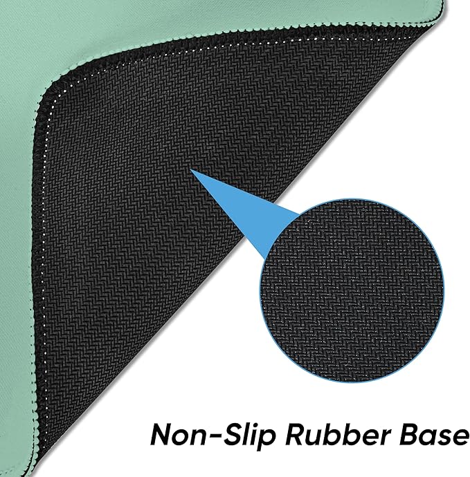 Premium Mouse Pad with Stitched Edges – 10.2 x 8.3 in | Smooth, Washable Mat with Non-Slip Base | Personalized Cute MousePads for Laptop, Computer, Office, Home (Mint Green)