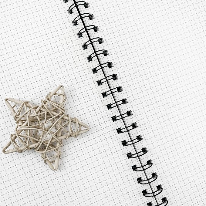 Graph Paper Notebook Spiral Notebook 8.5" x 11" | 8 Pack Grid Paper Notebook Graph notebook Engineering notebook Thick Graphing Paper Notebook Hardcover Journal for School